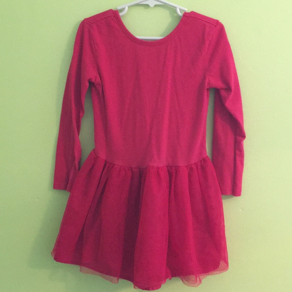 Long Sleeve Dress with Tulle Skirt